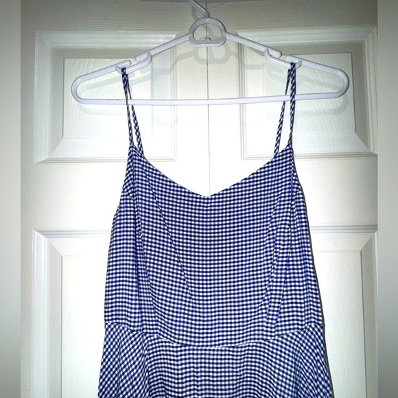 Old Navy Blue Gingham cami Women's swing Dress. Size Medium. EUC - Picture 2 of 12